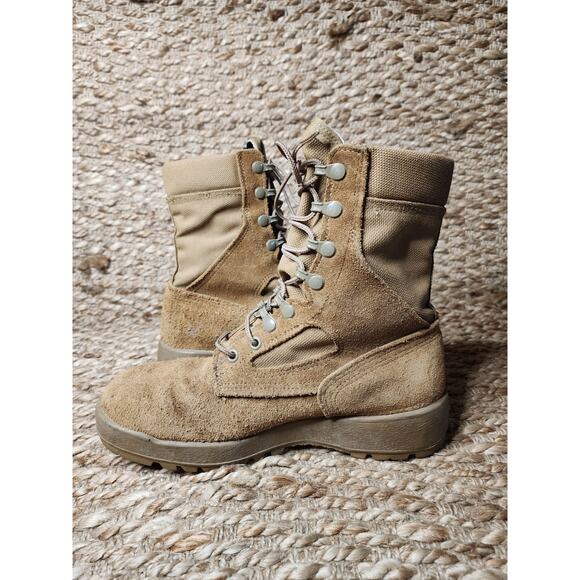 McRae USMC Combat Boots Hot Weather Vibram Men Size 7R Tan US Marines Military main image 6